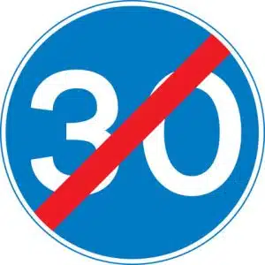end of minimum speed limit