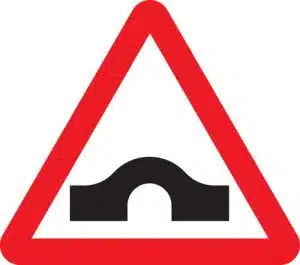 hump bridge road sign