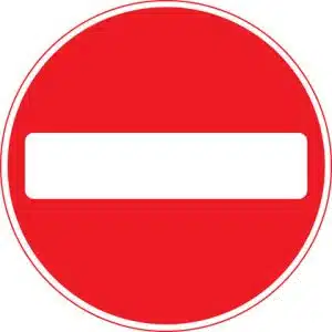 no entry