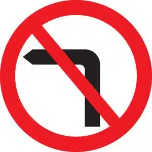 no left turn