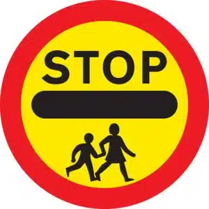 school crossing patrol road sign