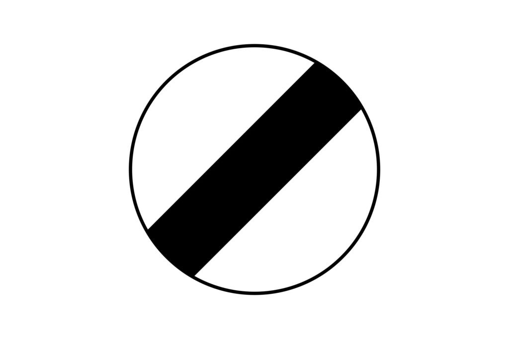 2-national-speed-limit - Driver Training Theory Test End of Goods Vehicle Restriction vs National Speed Limit