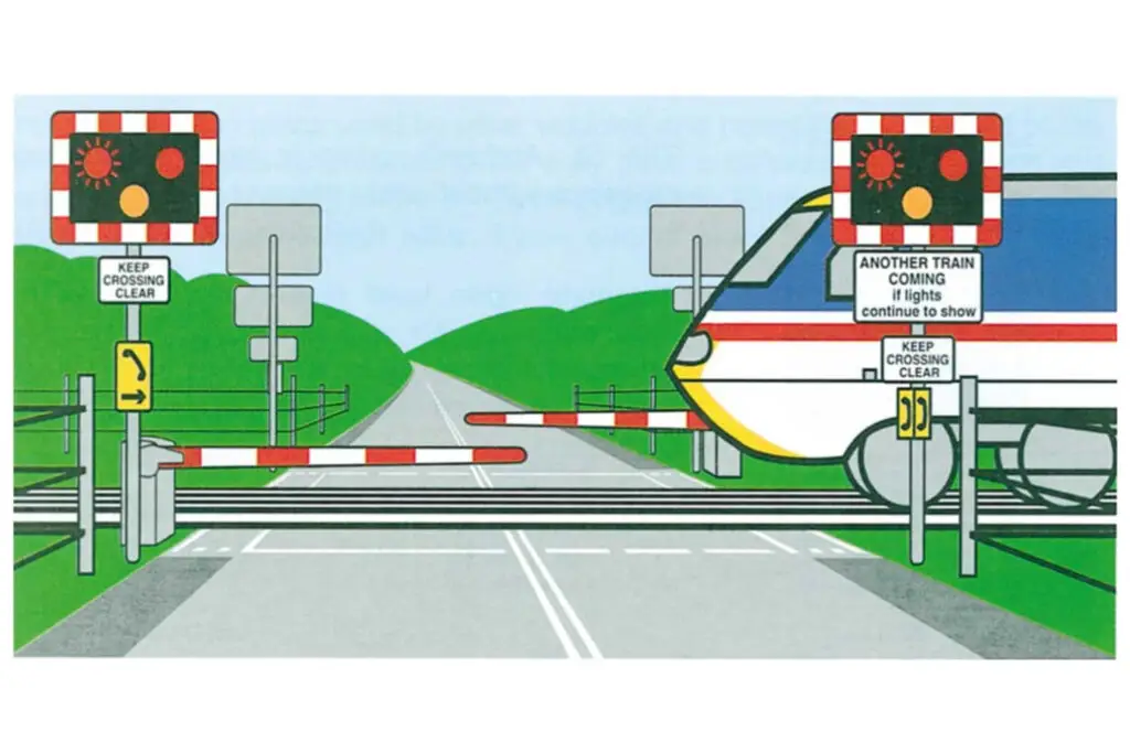 1-automatic-half-barrier - Driver Training Theory Test Blue & White vs Red & White Countdown Markers