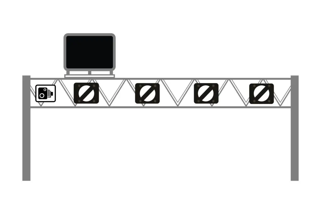 14-overhead-national-speed-limit - Driver Training Theory Test End of Goods Vehicle Restriction vs National Speed Limit