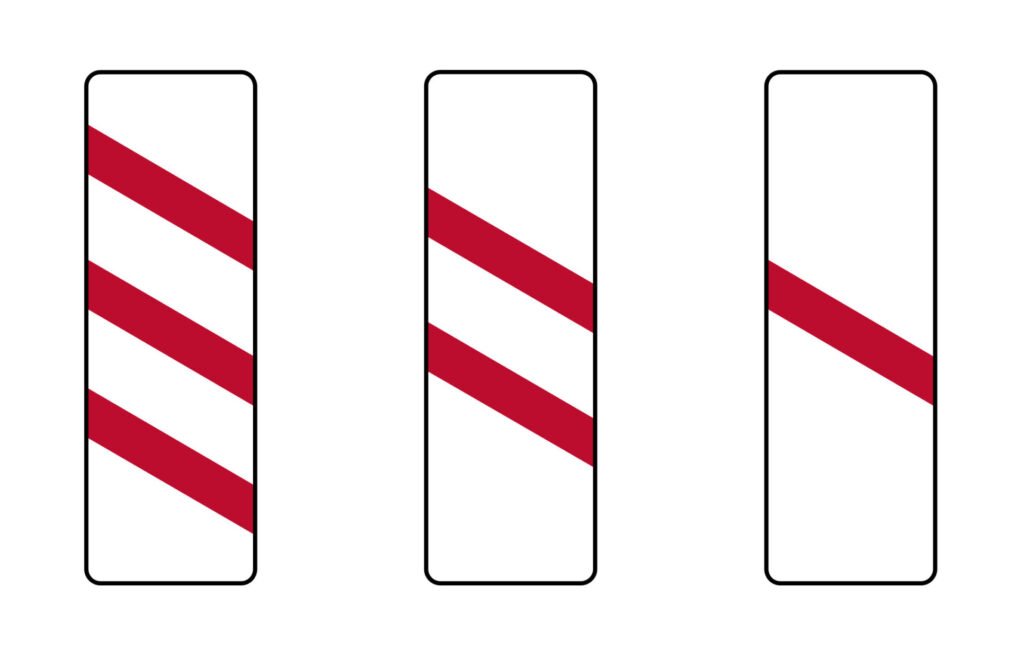 8-countdown-markers - Driver Training Theory Test Blue & White vs Red & White Countdown Markers