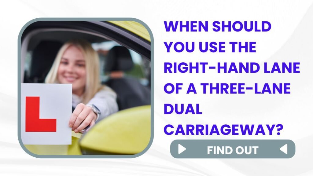 When should you use the right-hand lane of a three-lane dual carriageway