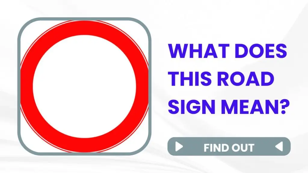 what does a blank road sign mean