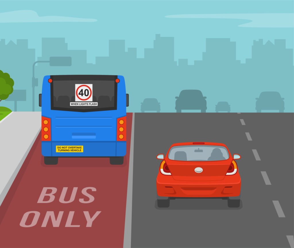 Near-Side vs Off-Side With-Flow Bus & Cycle Lanes Bus and cycle lanes are everywhere in Britain’s towns and cities. They’re designed to keep public transport and cyclists moving efficiently, while general traffic queues elsewhere. Most of us are familiar with the common with-flow bus lane (running in t