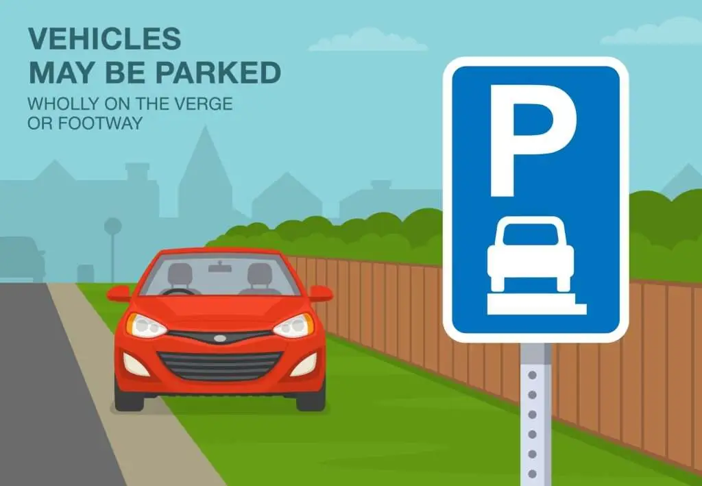 When can you park on the verge or footpath?