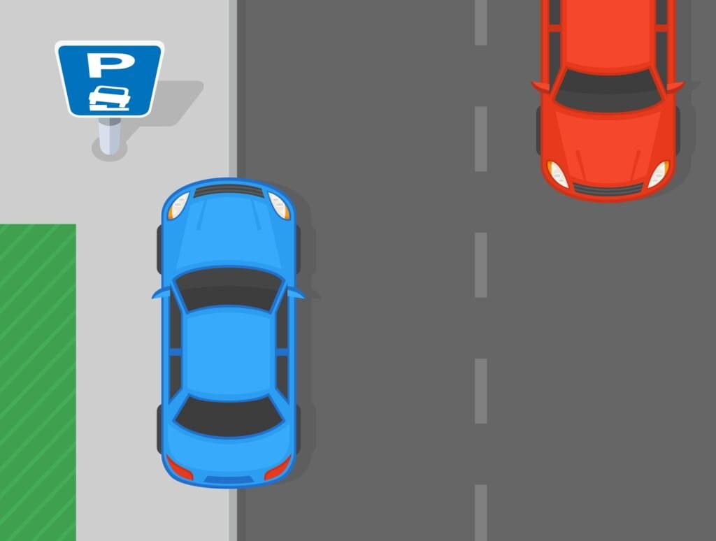 OutdoorParkingTipsAndRulesTopViewOfACar - Driver Training Theory Test No Vehicles Except Bicycles Being Pushed vs Parking Partially on the Verge Some of the most confusing UK traffic signs are the ones that look deceptively simple. Today, let’s clear up the difference between “No Vehicles Except Bicycles Being Pushed” and “Parking Partially on the Verge.” No Vehicles Except Bicycles Being Pushed 🚫 What it looks like: A plain red circle with nothing inside it. If used on its own (Diagram 617 in TSRGD), it means No Vehicles at all. When paired with a small plate underneath saying “Except bicycles being pushed”, it means all vehicles are banned, but pedestrians may push a pedal cycle through. Meaning: No cars, no vans, no lorries, no motorbikes, no cyclists riding. Only someone walking with a bicycle by hand may pass. Where you’ll see it: Pedestrianised town centres, shopping streets, or restricted zones where local authorities want traffic-free access. 👉 Memory tip: A blank red circle is the strictest of all: it says “Nothing with wheels”. The exception plate carves out the only allowance. Parking Partially on the Verge or Footway 🚗🌱 What it looks like: A blue rectangular sign with a white P and a car shown with two wheels up on the verge or pavement. Related signs (Diagrams 667 and 668) also show full or partial footway parking permissions. Meaning: You are permitted to park partly on the verge or footway in this signed area. Without this sign, it is generally an offence in London under the Greater London Council (General Powers) Act 1974, Section 15, and discouraged elsewhere. Where you’ll see it: Narrow residential streets where pavement parking is officially allowed to keep the carriageway clear for traffic. 👉 Memory tip: Blue rectangles = permission. The picture shows exactly how to park. The Key Difference No Vehicles Except Bicycles Being Pushed = movement restriction — nothing can drive in, only someone w