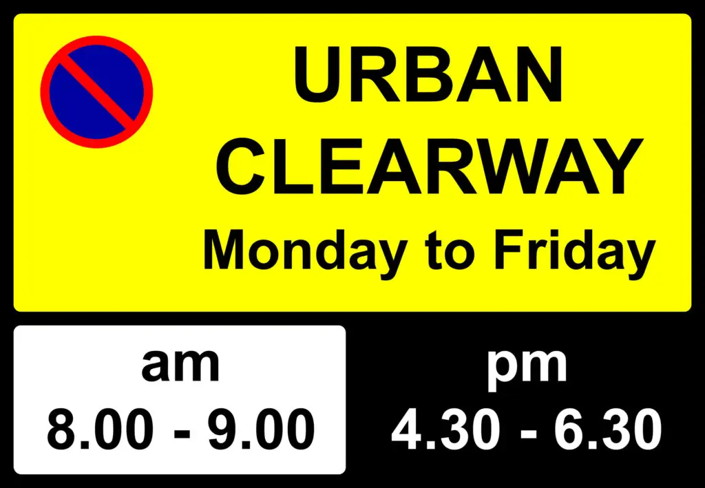 No stopping sign - Driver Training Theory Test urban clearway what is it and how do you deal with it