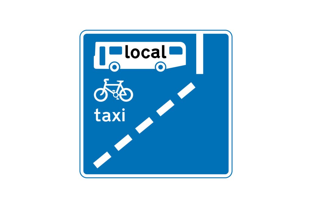 A nearside bus lane is the standard setup you’ll see across the UK. It runs along the left-hand side of the road, right next to the kerb and pavement.

Why is it on the left? Simple: that’s where bus stops are. This makes it easy for buses to pull in, pick up passengers, and move off again without weaving through general traffic.