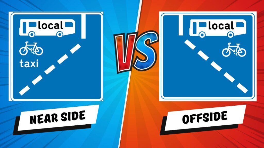 what is a near side bus lane, what is an offside bus lane