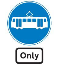 Tram-Only-Sign - Driver Training Theory Test
